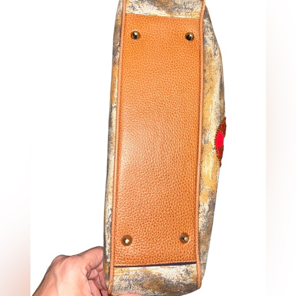 Isabella Fiore • Handbag, Kiss My Mutt, Dog Pattern, Flowers and Sequins, EUC - Picture 8 of 10